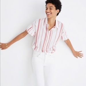 Madewell Central ruffle sleeve shirt